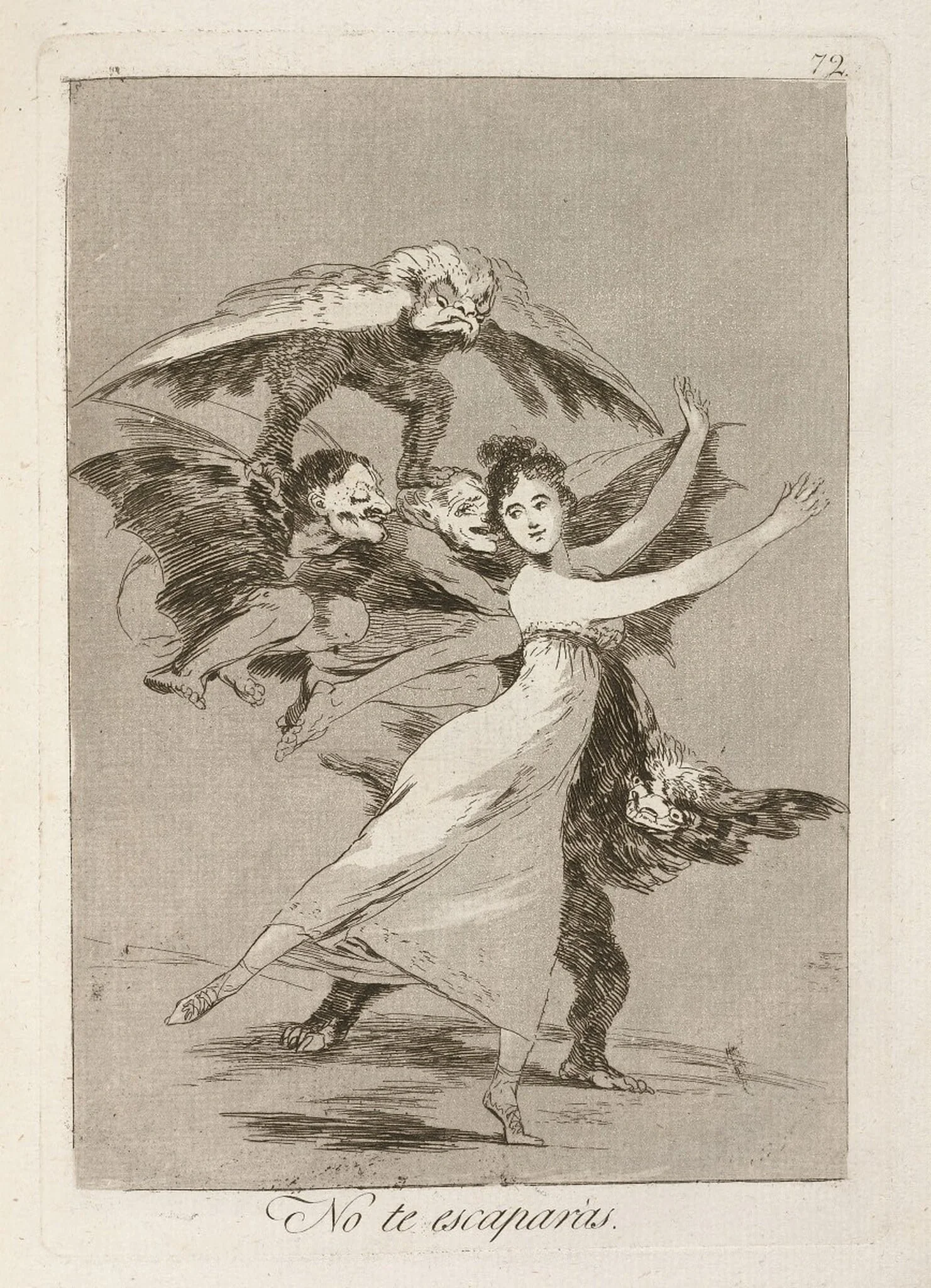 No te escaparas (You Will Not Escape), by Francisco Goya, ink, 1799