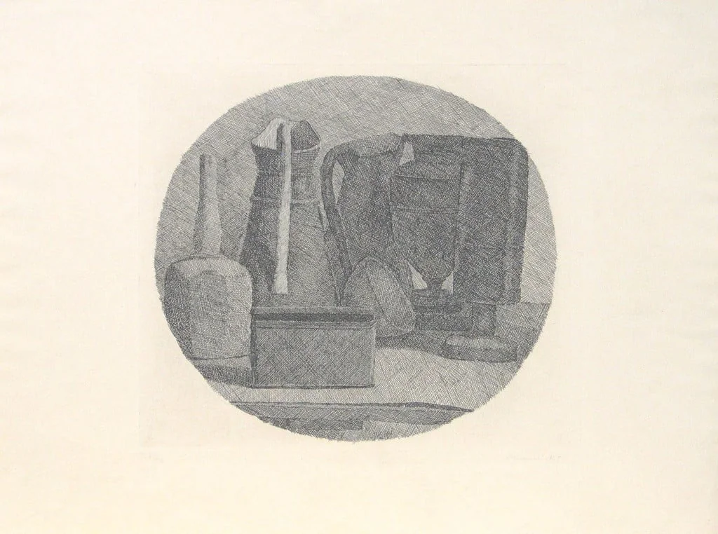 Untitled, by Giorgio Morandi, ink, 1945