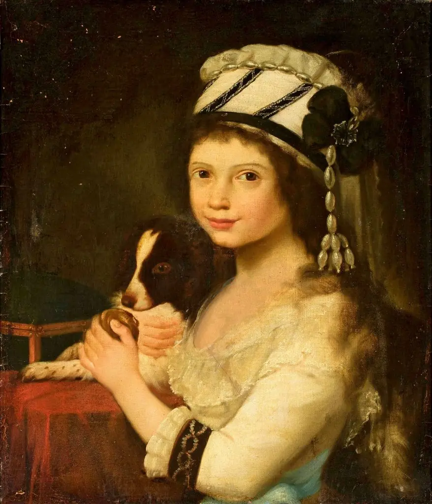 Girl with a dog