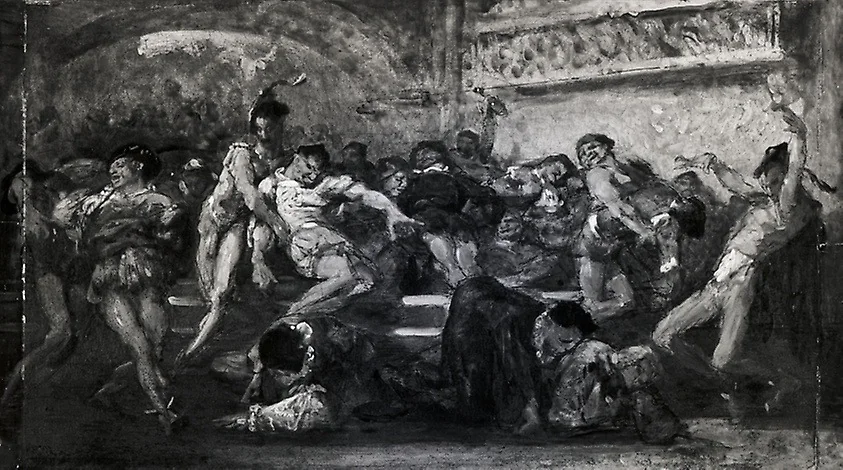 The Carousal (Scene from Faust?), by Unknown, unspecified, 1865
