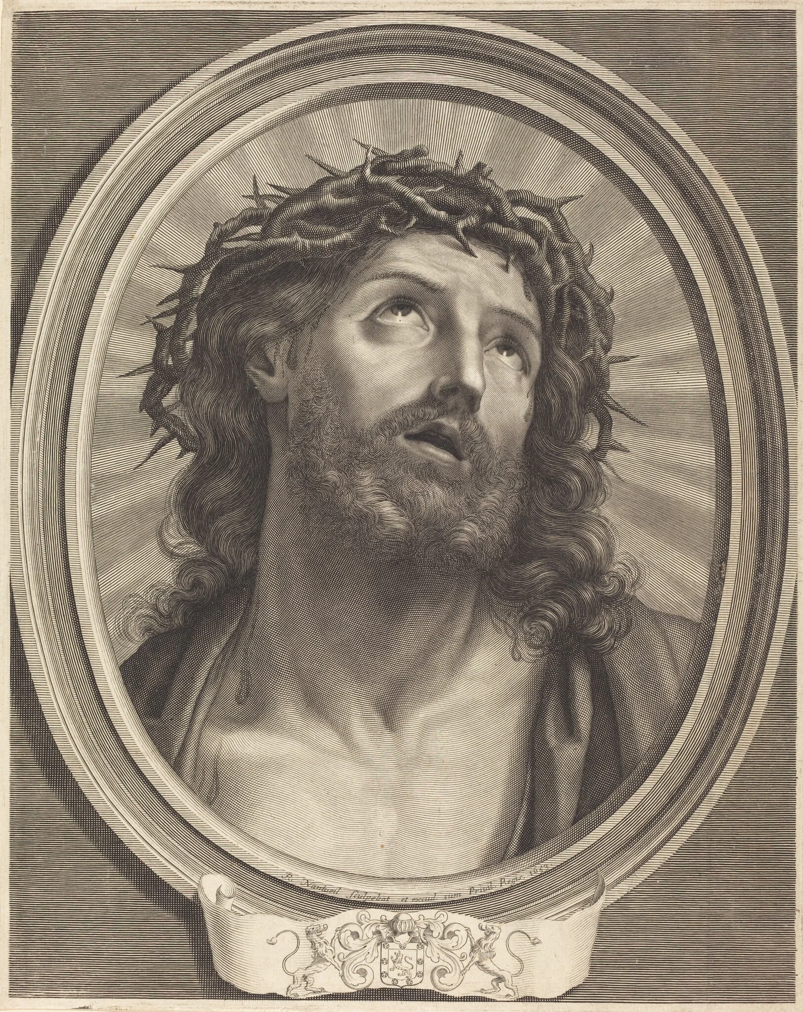 Ecce Homo, by Robert Nanteuil, ink, 1653