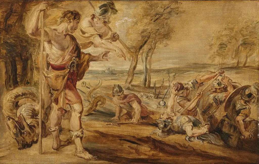 Cadmus sowing dragon's teeth