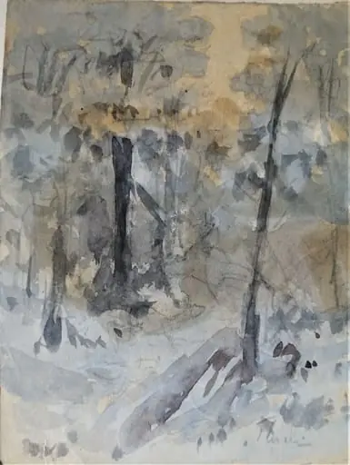 Schiță de pădure, iarna
