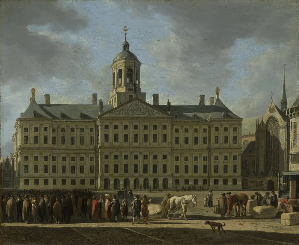 The town hall on Dam Square in Amsterdam