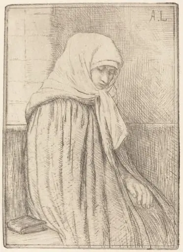 Young Peasant Seated in a Church (Jeune paysanne assise dans une eglise)