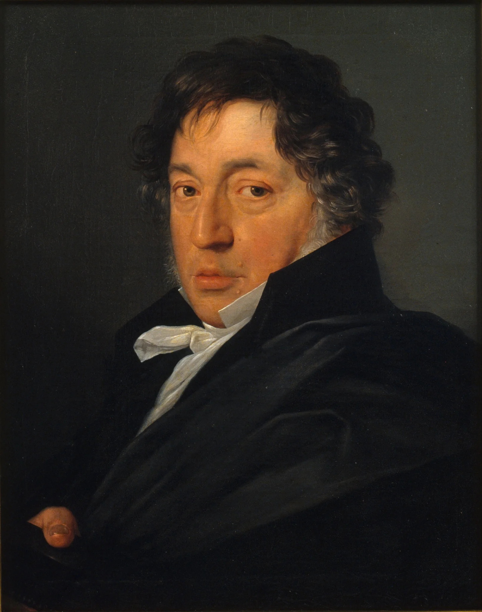 Portrait of the Painter Zacarías González Velázquez, by Antonio Mercar, oil, 1828