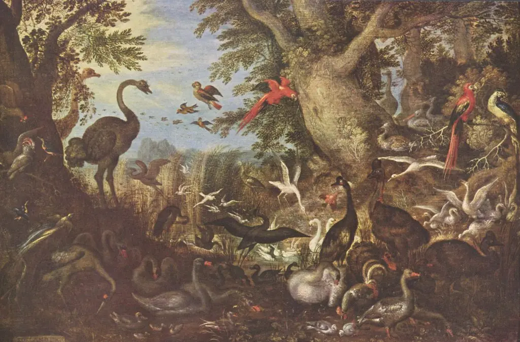 Birds in a landscape