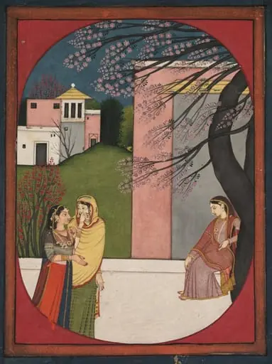 The lovelorn heroine, from a Sat Sai of Bihari