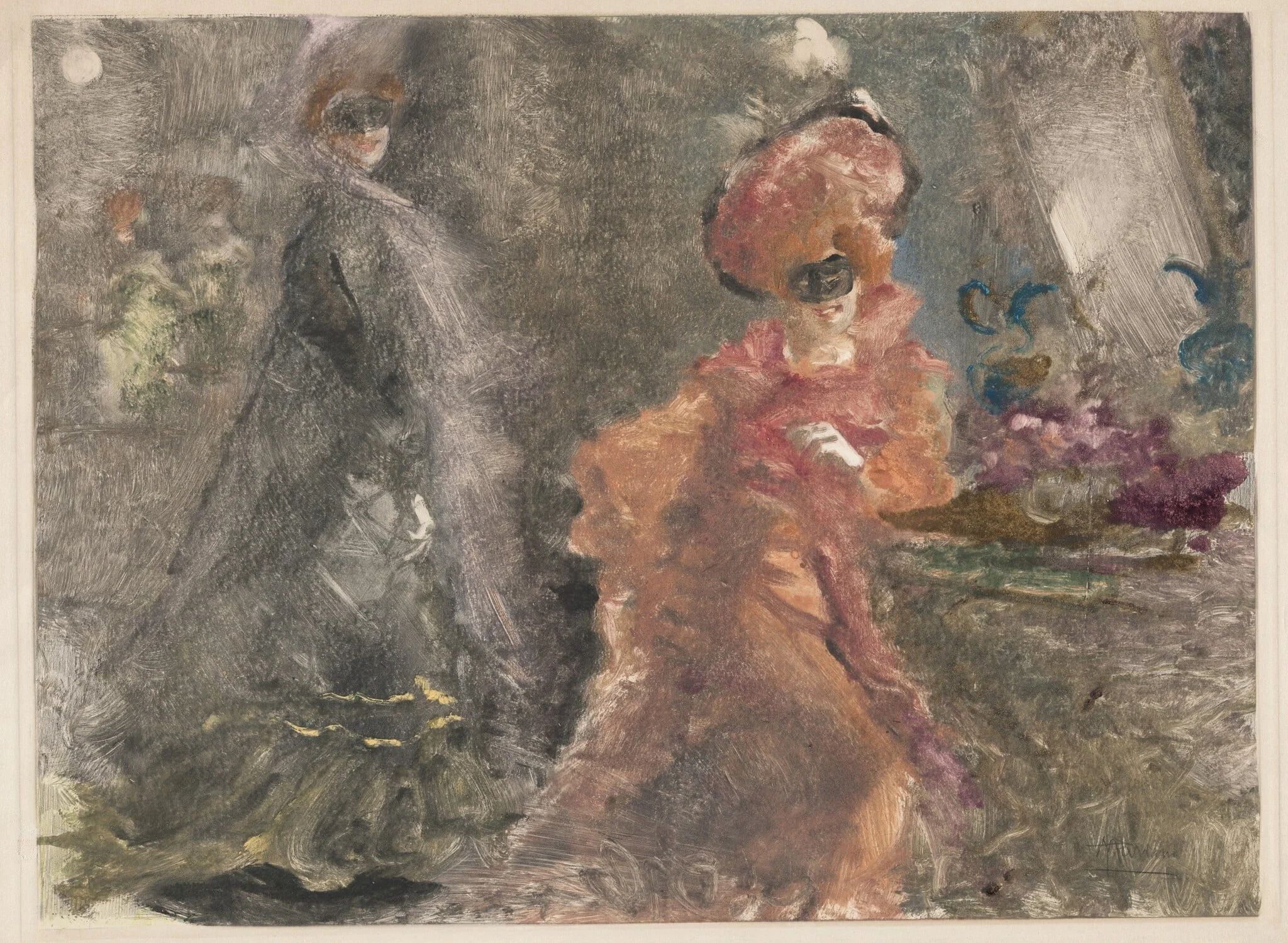 Ballo in Maschera (Masquerade Ball), by Pompeo Mariani, paint, 1908