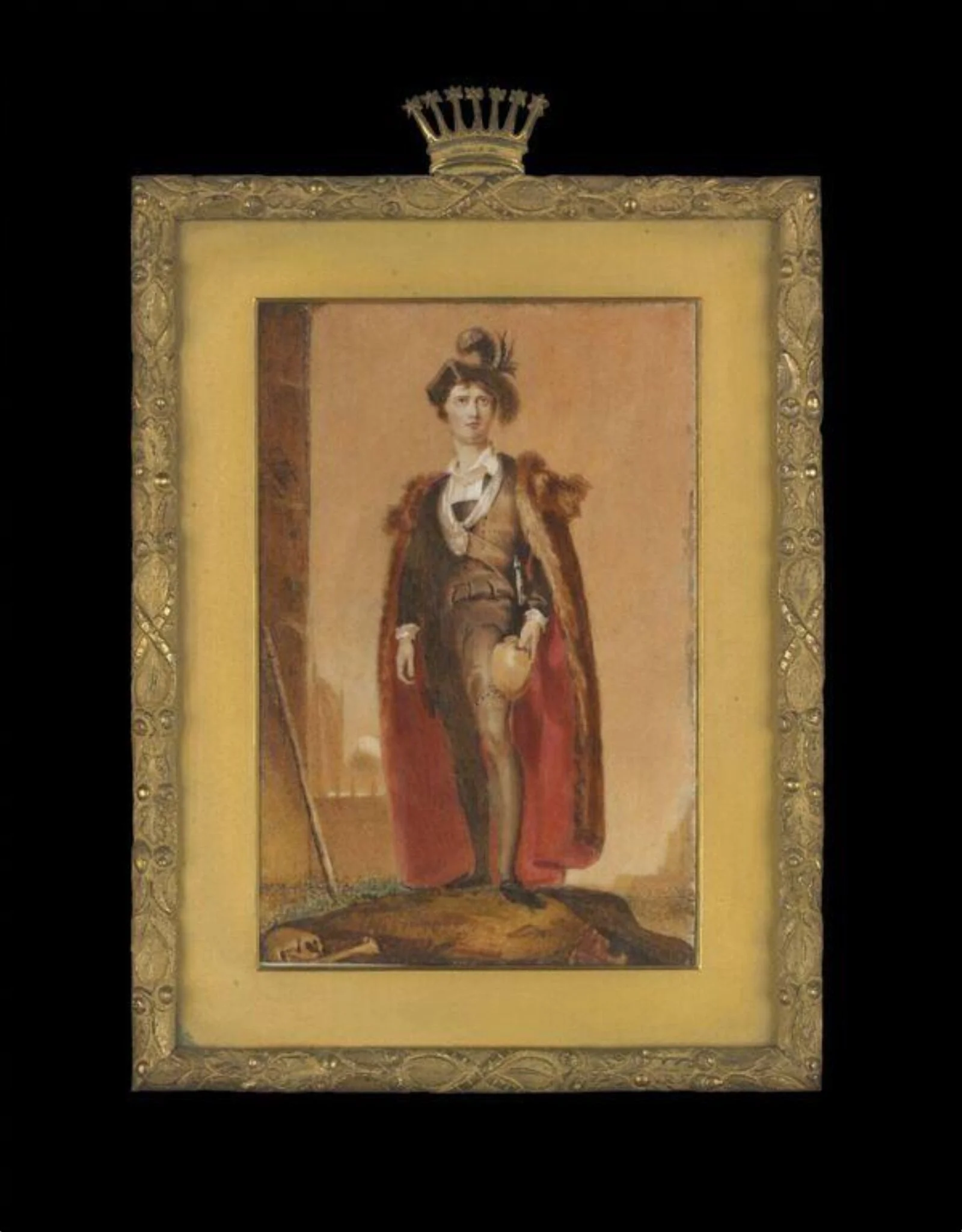 John Philip Kemble as Hamlet, by Unknown, paint, 1850