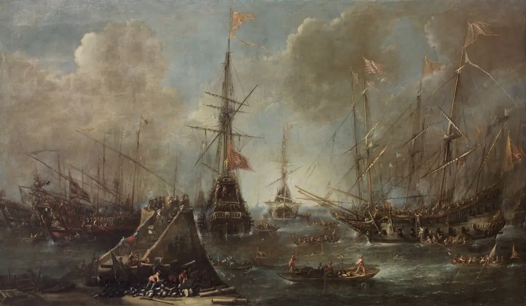 Port with Warships