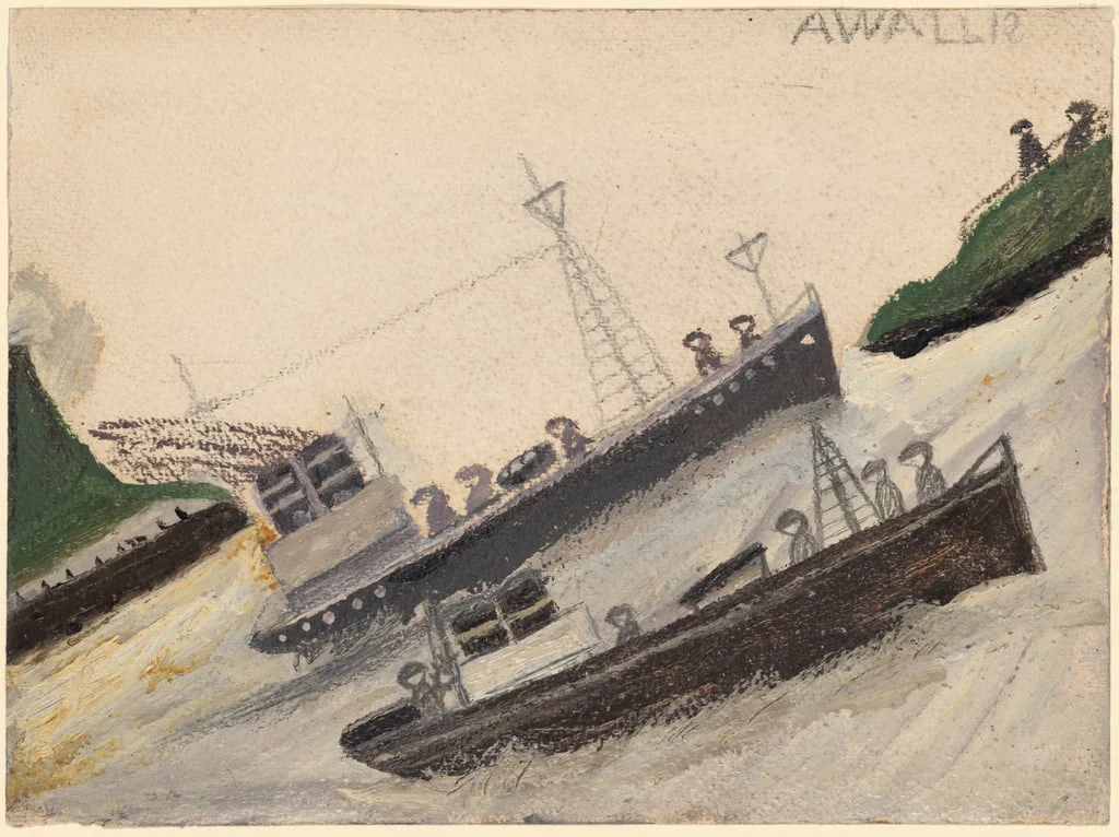 Untitled, by Alfred Wallis, oil, 1905
