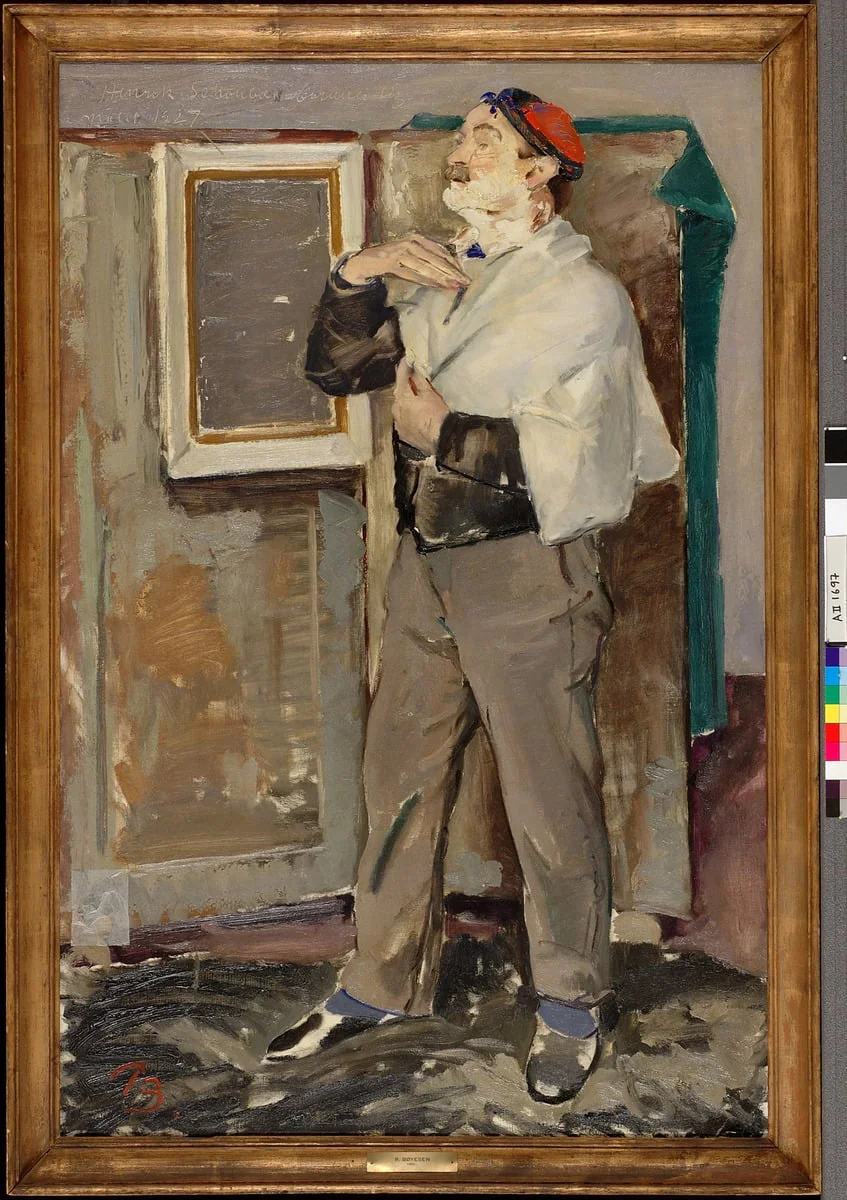 Maalari Henrik Schouboe ajaa partaansa, by Peter Rostrup Bøyesen, unspecified