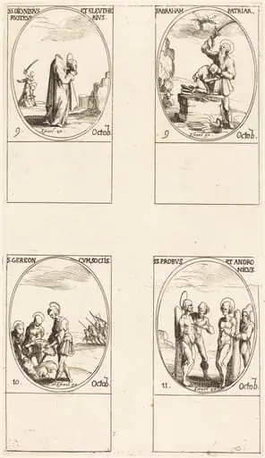 St. Dionysius, Rusticus & Eleutherius; St. Abraham; St. Gereon & Companions; Sts. Probus &  Andronichus