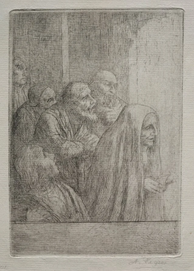 Midnight Mass (Le Messe de Minuit), by Alphonse Legros, 1884