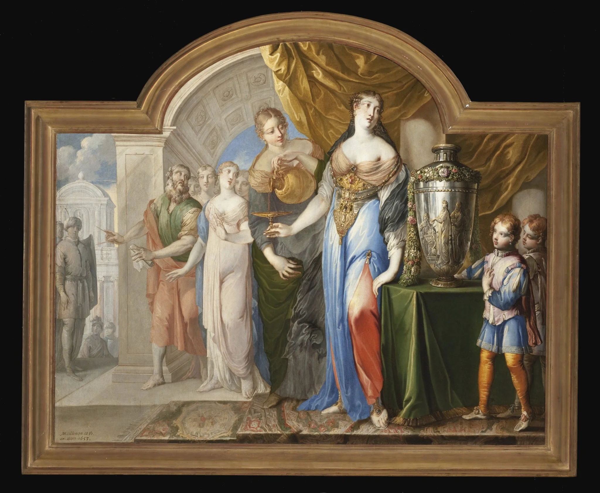 Sophonisbe Drinking Poison, by Isaac Moillon, unspecified, 1653