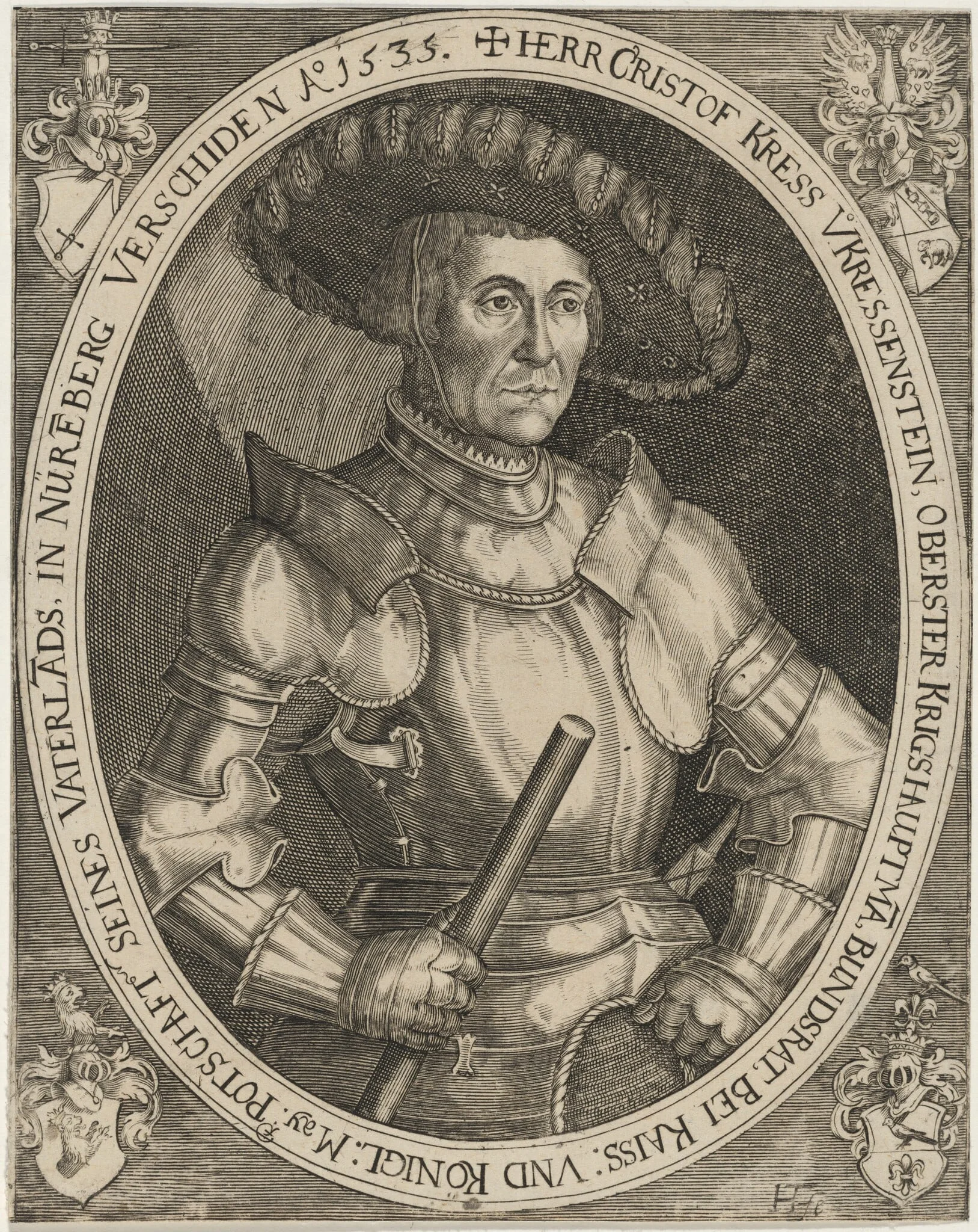 Christoph Kress von Kressenstein, by Unknown 19th Century, ink, 1850