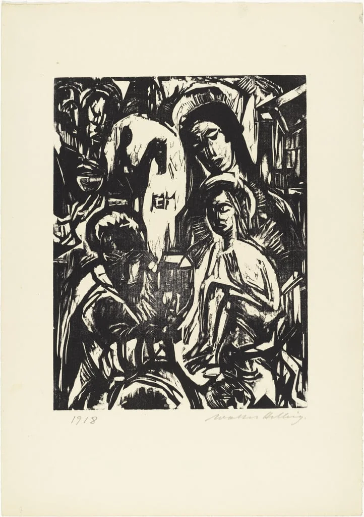 Untitled, by Walter Helbig, ink, 1918