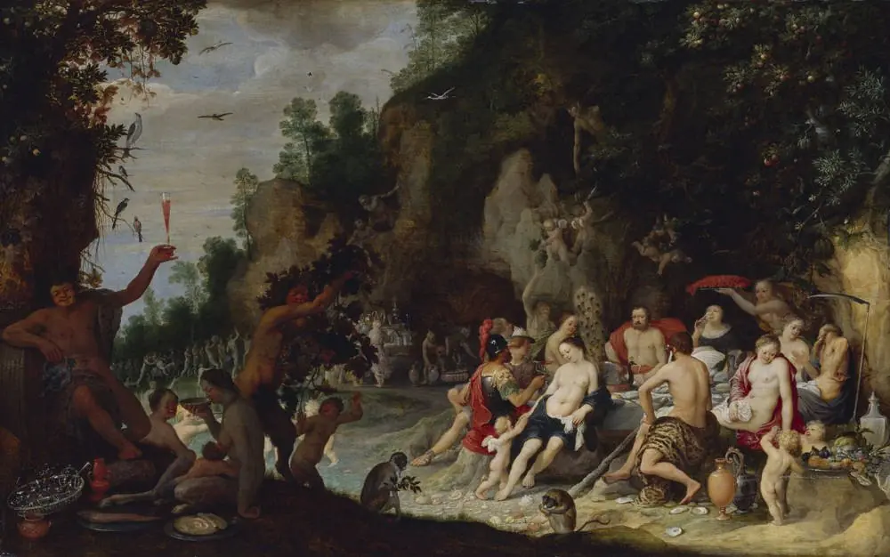 Feast of the gods in the forest