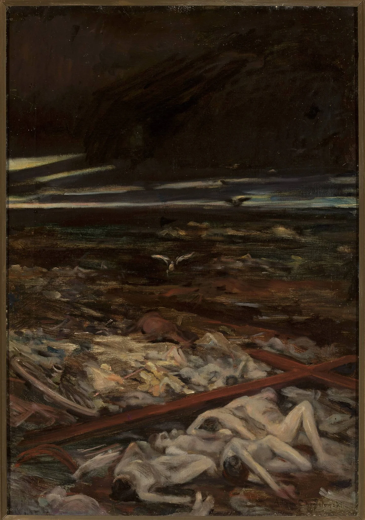 Pestilence, right-hand section of the triptych “Disaster”