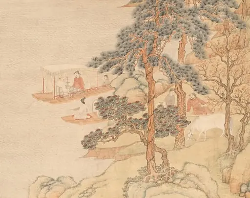 明   丁雲鵬   潯陽送客圖   軸|Song of the Lute
