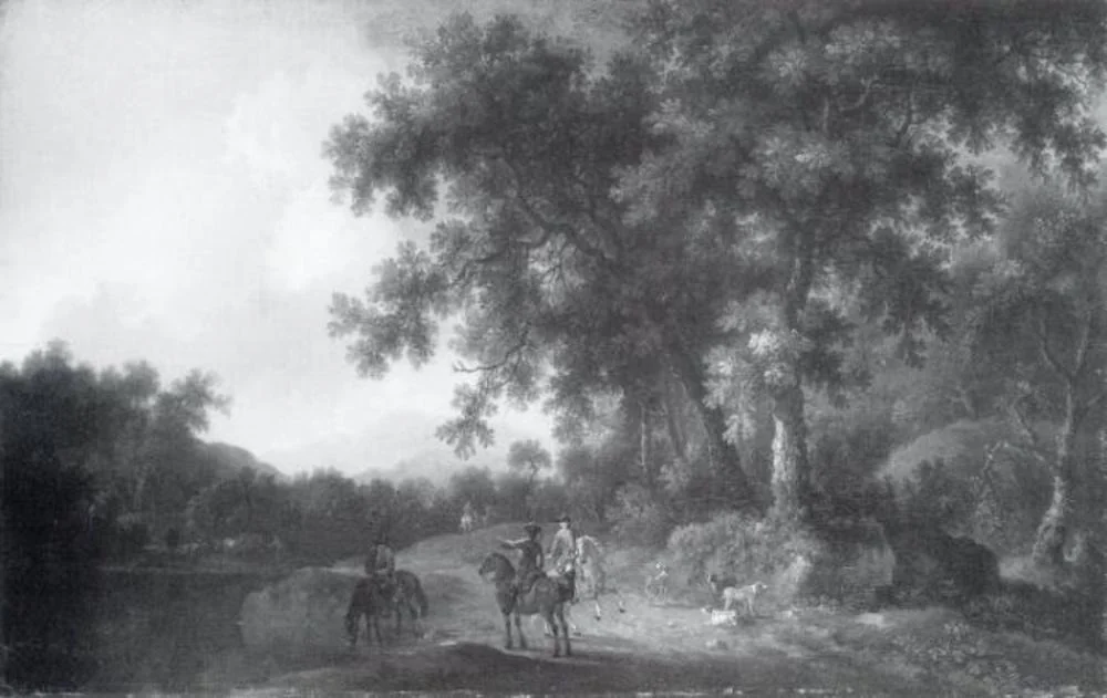 A Hunting Party at the Edge of a Forest