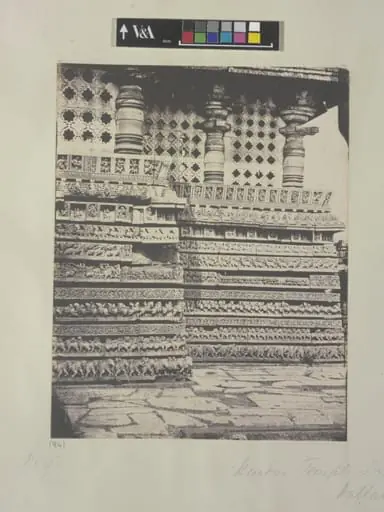 Hindoo Temple Sculpture, Southern India, Hullabeed