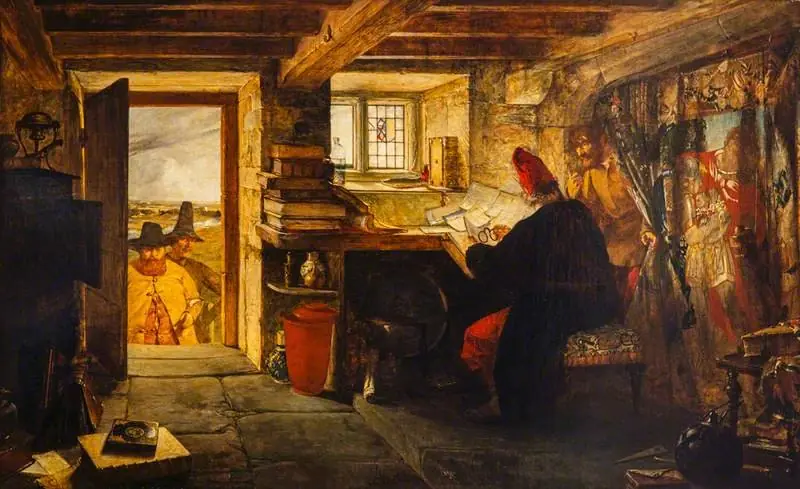 Hudibras and Ralph Visiting the Astrologer (from Butler's 'Hudibras')