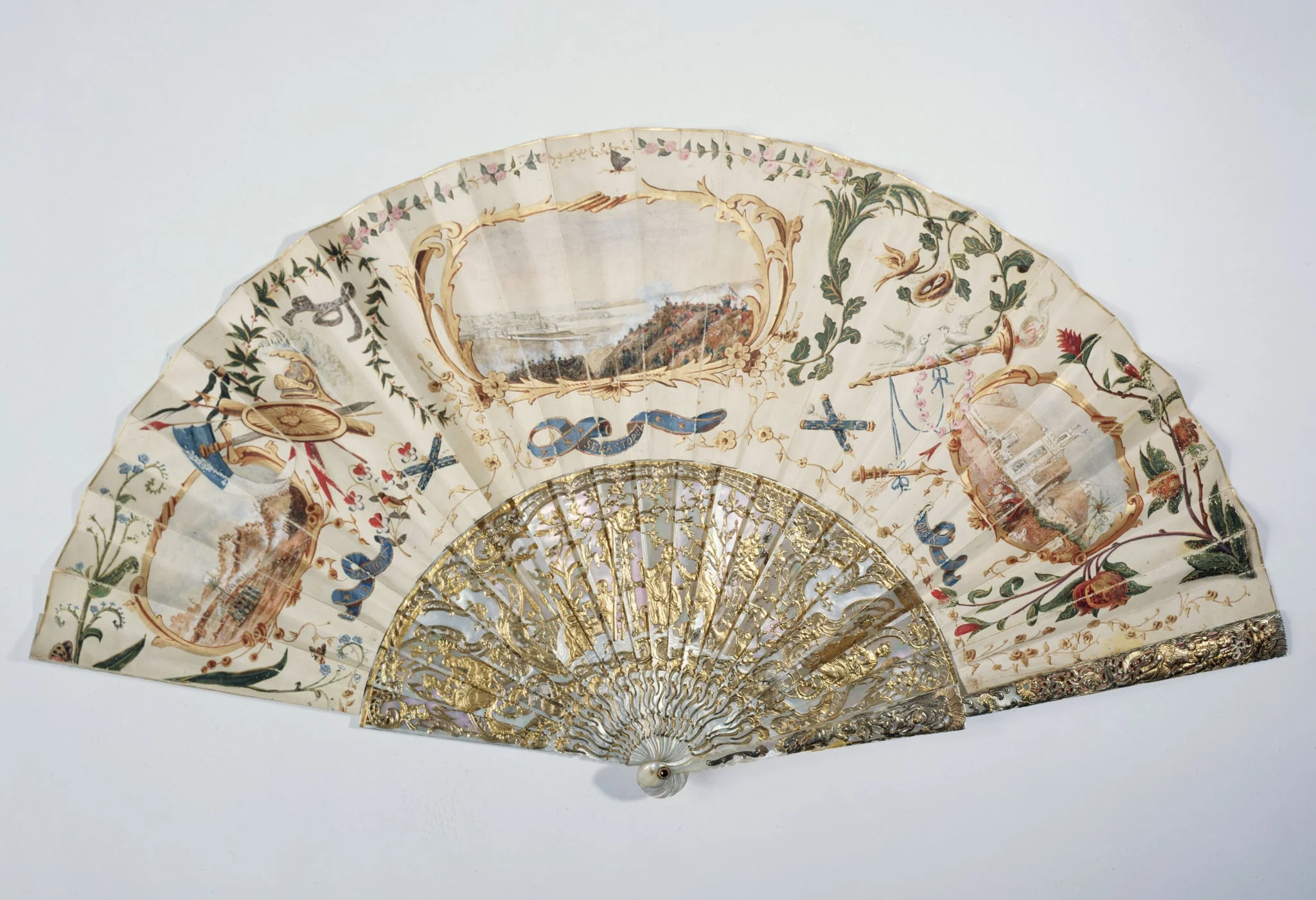 Eventail de mariage de la Maréchale Pélissier, by Félix Pierre Victor Alexandre, unspecified, 1858