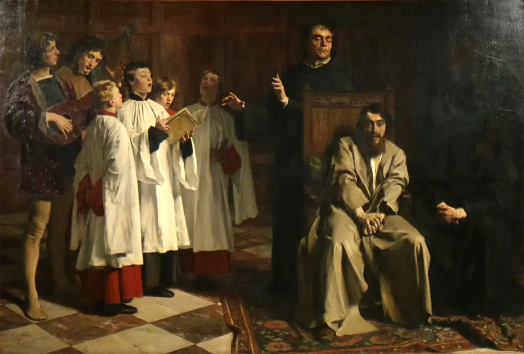 The painter Hugo van der Goes in the Rouge-Cloître Abbey