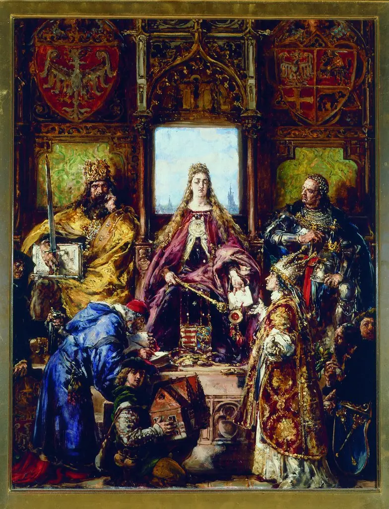 Founding of the Academy, 1361–1399–1400 AD, from the series “History of Civilization in Poland”