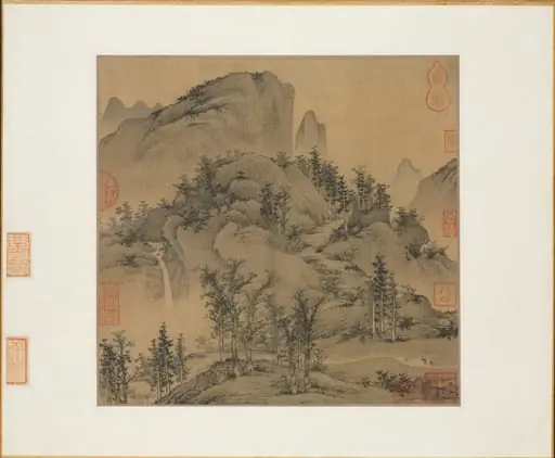 Travelers in Autumn Mountains