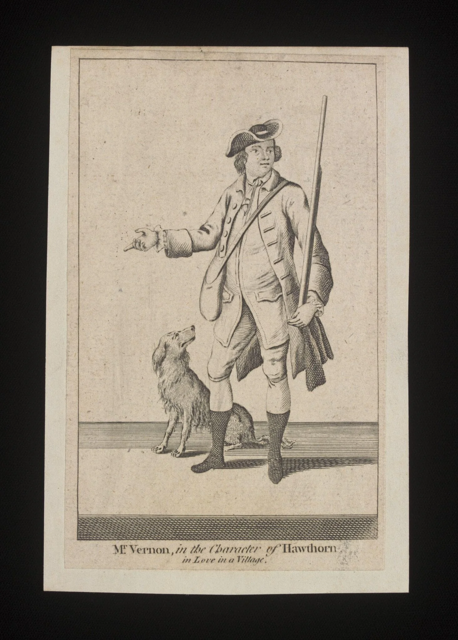 Mr Vernon, in the character of Hawthorn in Love in a Village