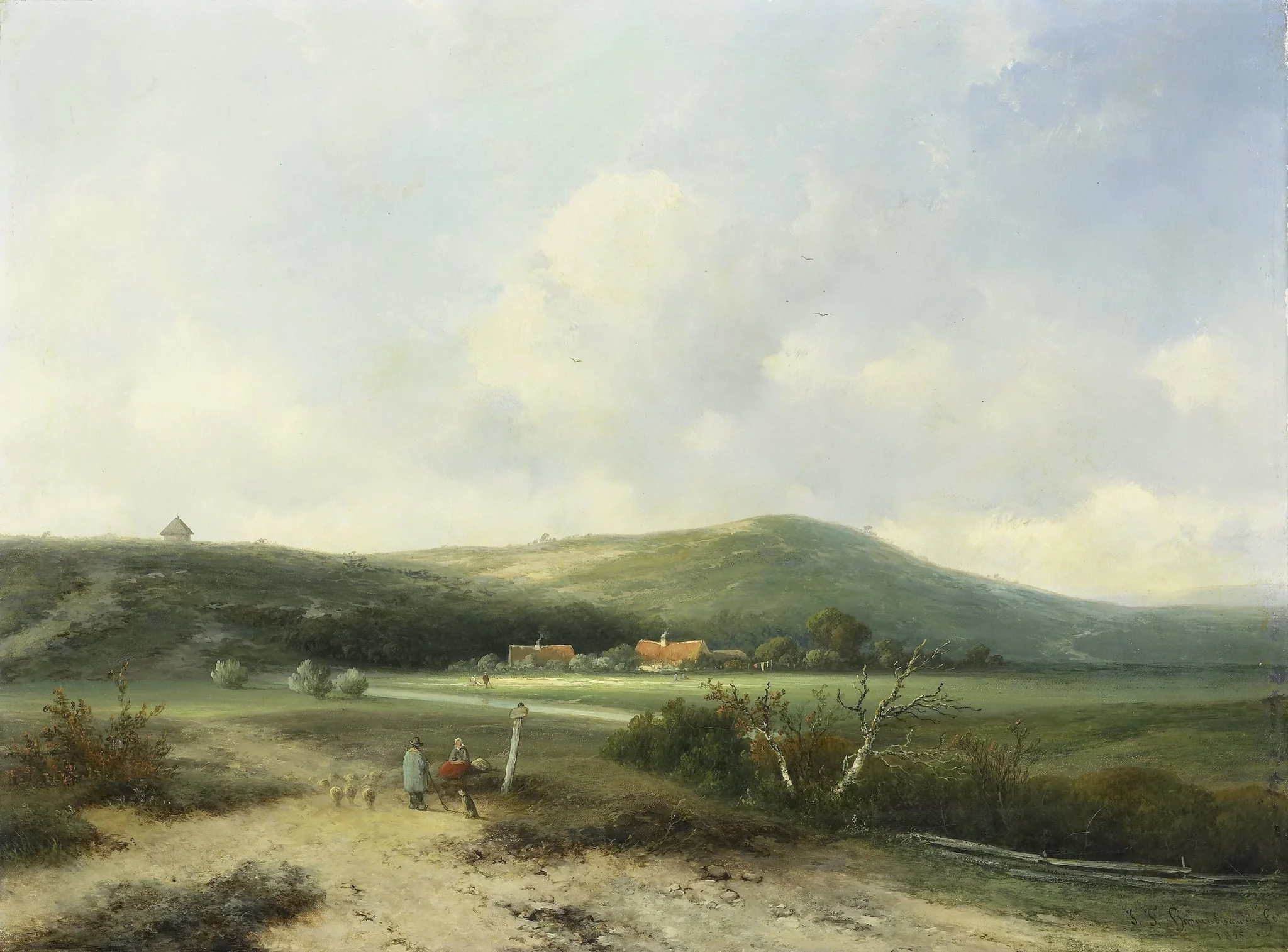 View in the Dunes, by Unknown, unspecified, 1855