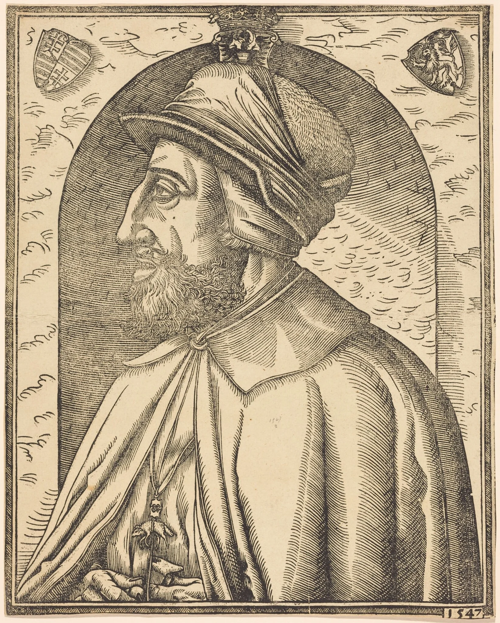 King Ferdinand of Austria, by French 16th Century, ink, 1547