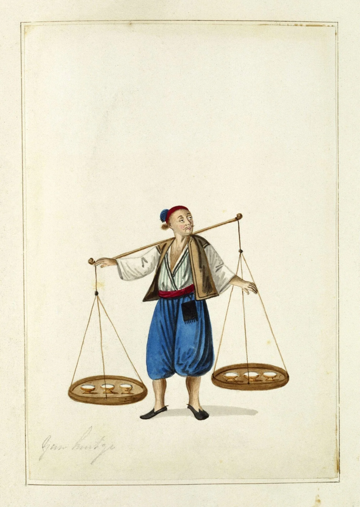 Yar hudgi, by Charles Frederick Brockdorff, watercolor, 1832
