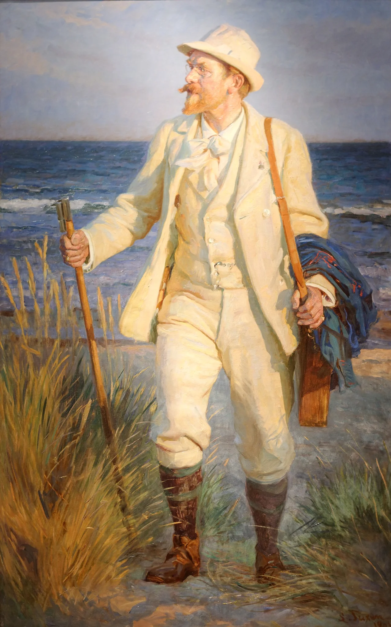 Portrait of Painter Peder Severin Kröyer, by Laurits Tuxen, oil, 1904