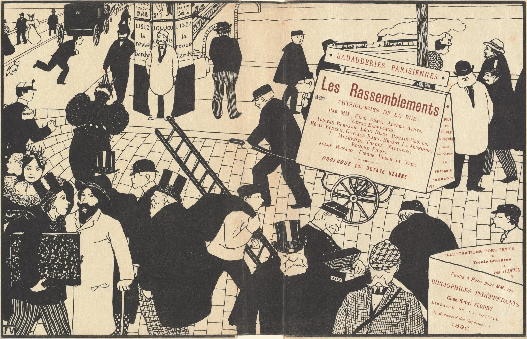 Book jacket for "Les Rassemblements", by Félix Vallotton, 1896