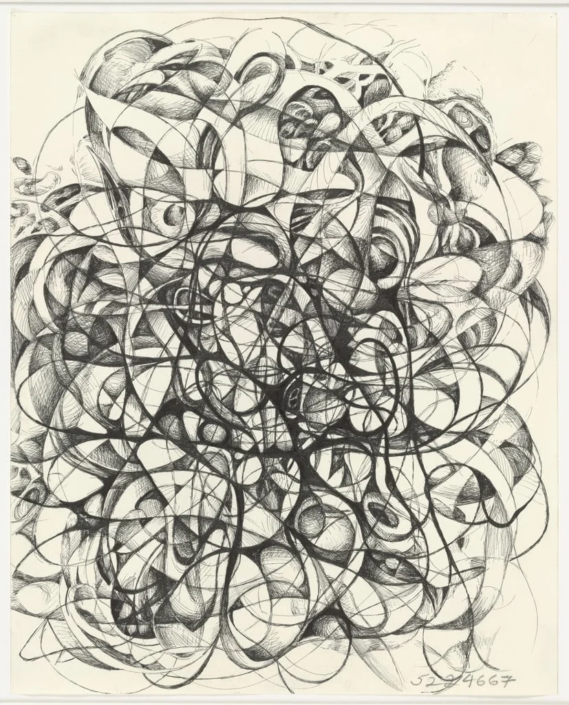 Untitled, by Jonathan Borofsky, ink, 1993