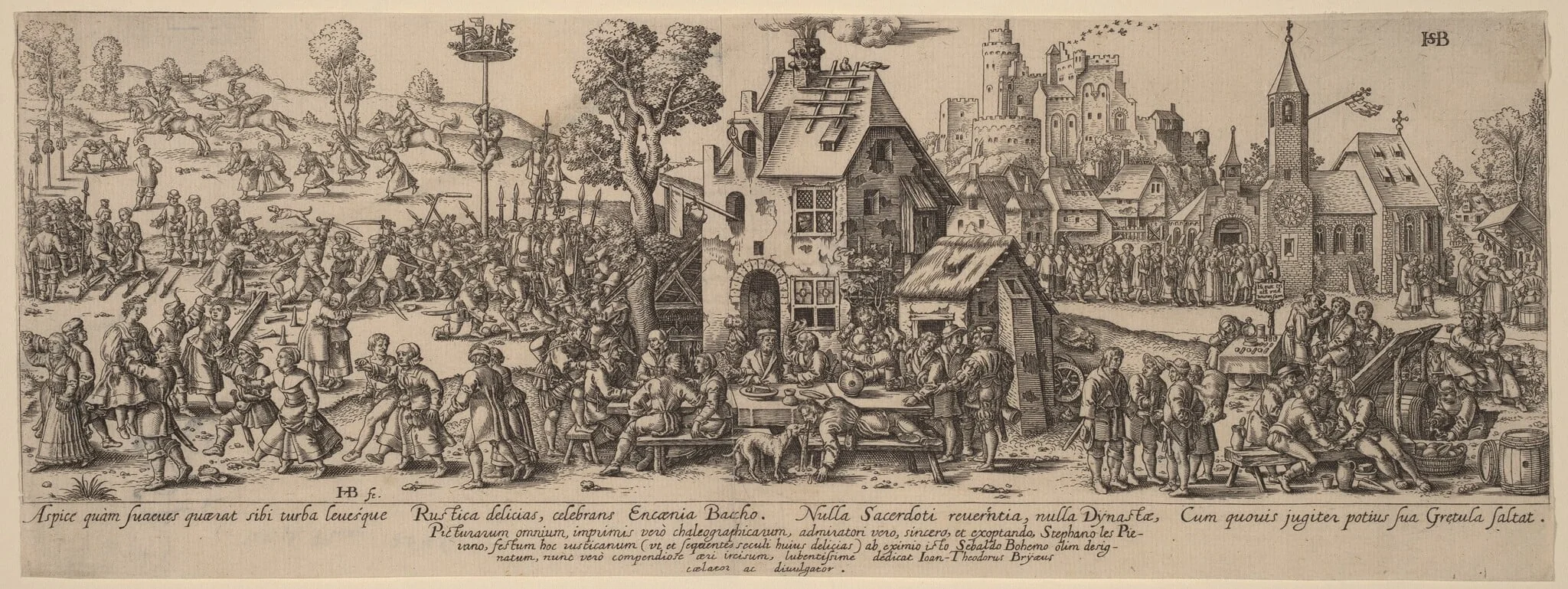 Country Fair, by Johann Theodor de Bry, ink, 1592