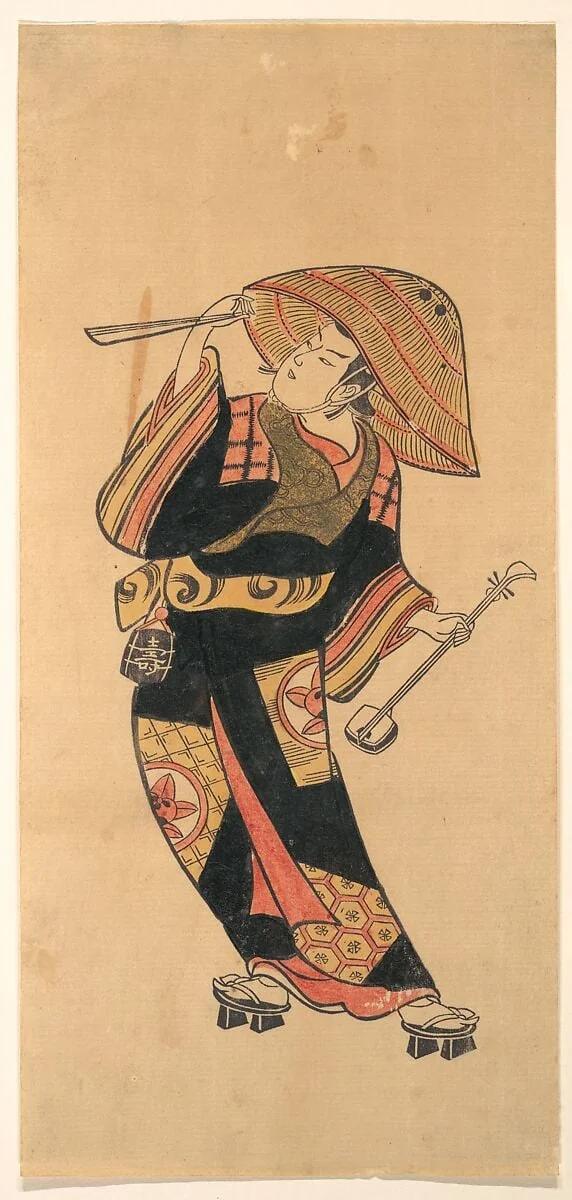 Untitled, by Torii Kiyotomo, ink, 1720