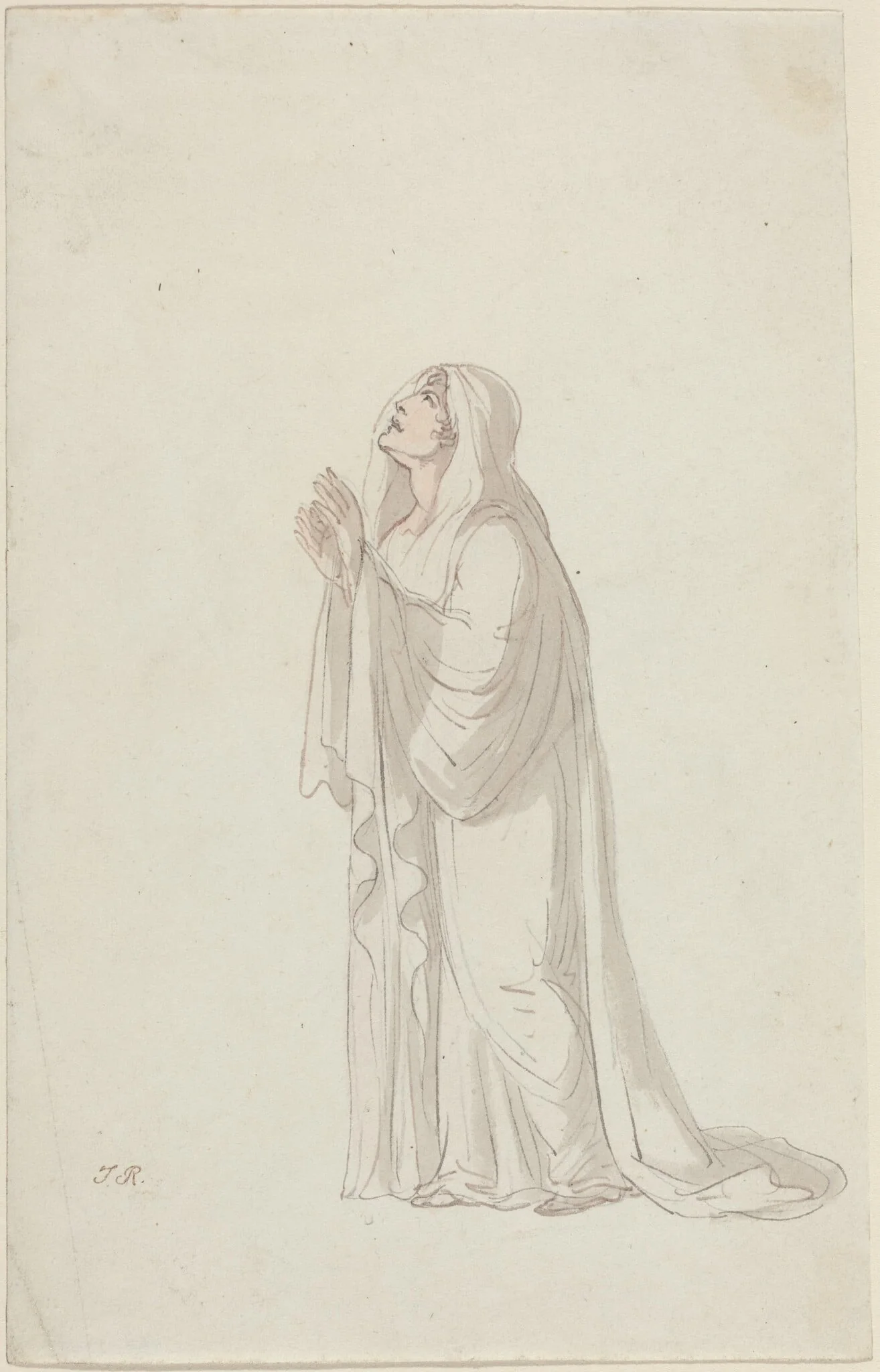 Antique Figure, by Thomas Rowlandson, ink, 1821