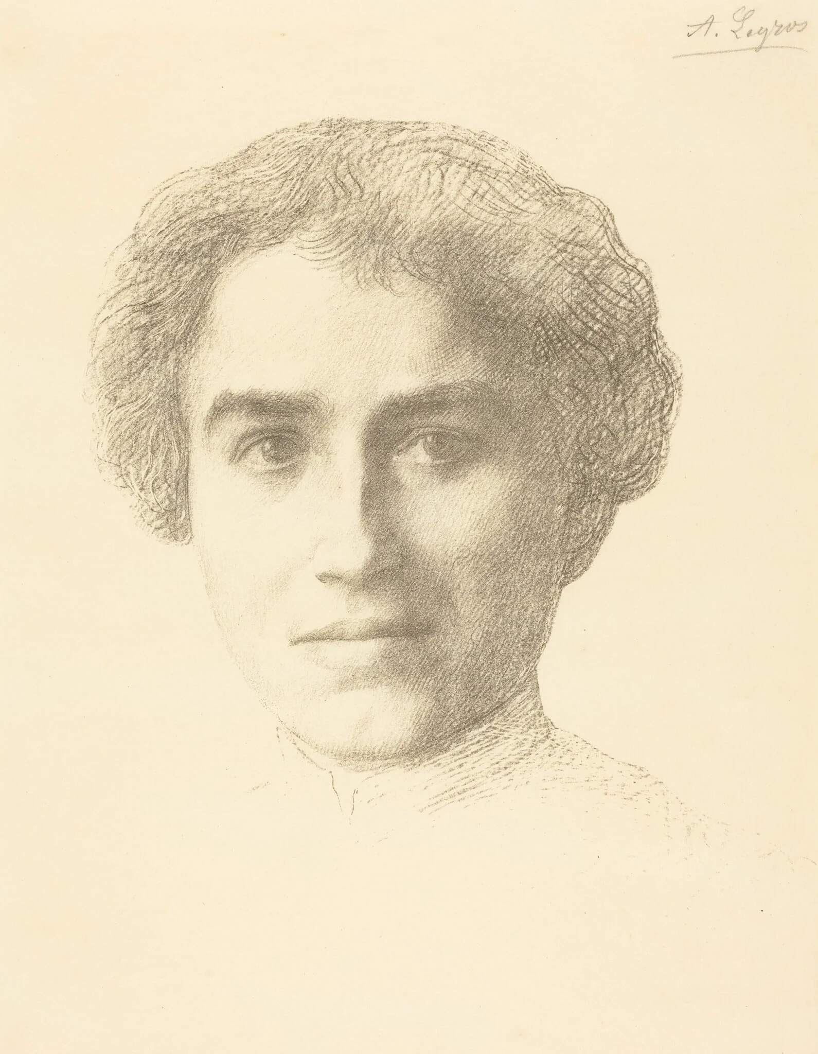Mlle. Simpson, by Alphonse Legros, ink, 1874