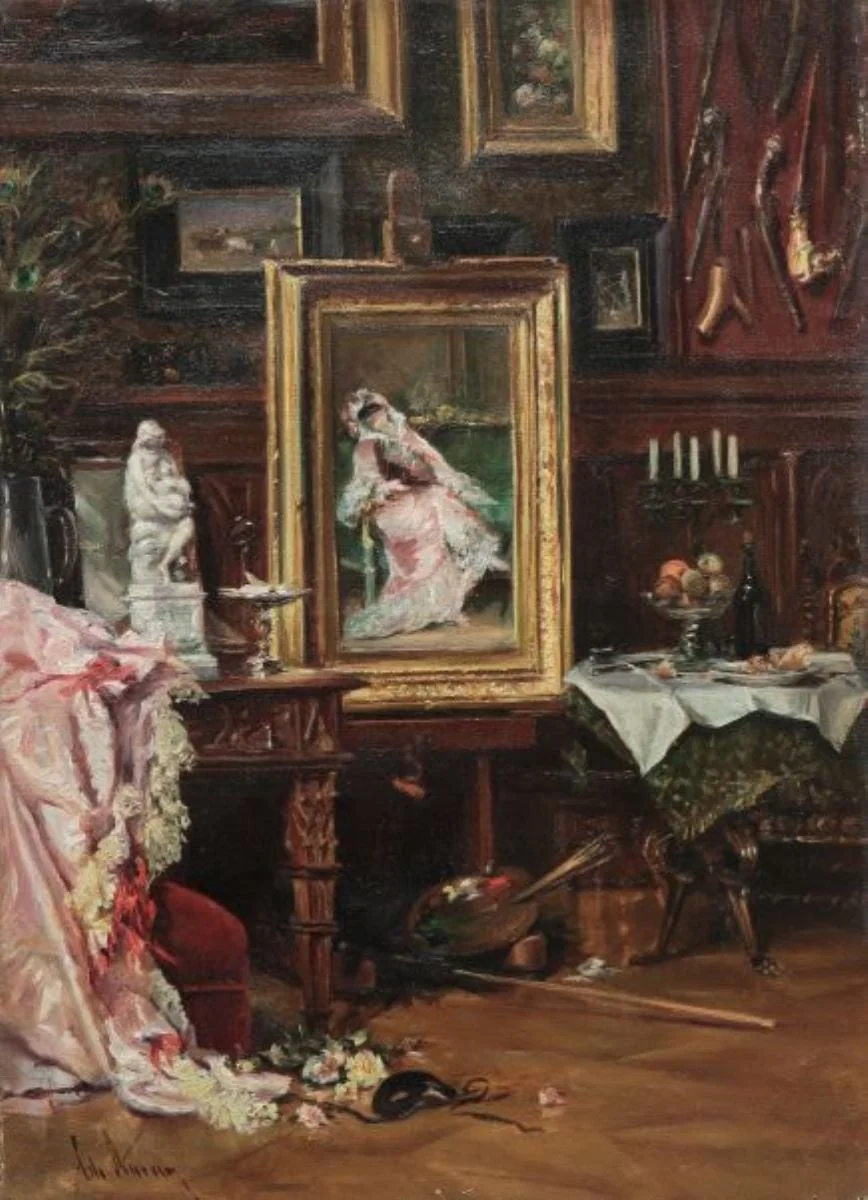 Interior de atelier, by Theodor Aman, unspecified