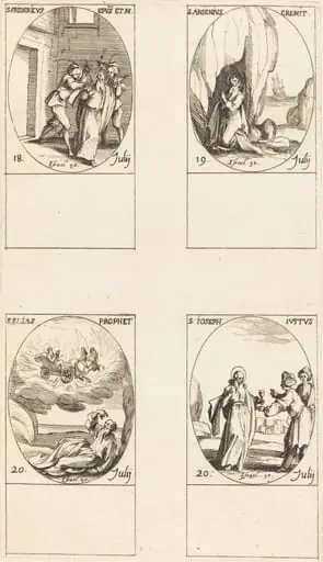 St. Frederick; St. Arsenius, Hermit; St. Elias, Prophet; St. Joseph the Just