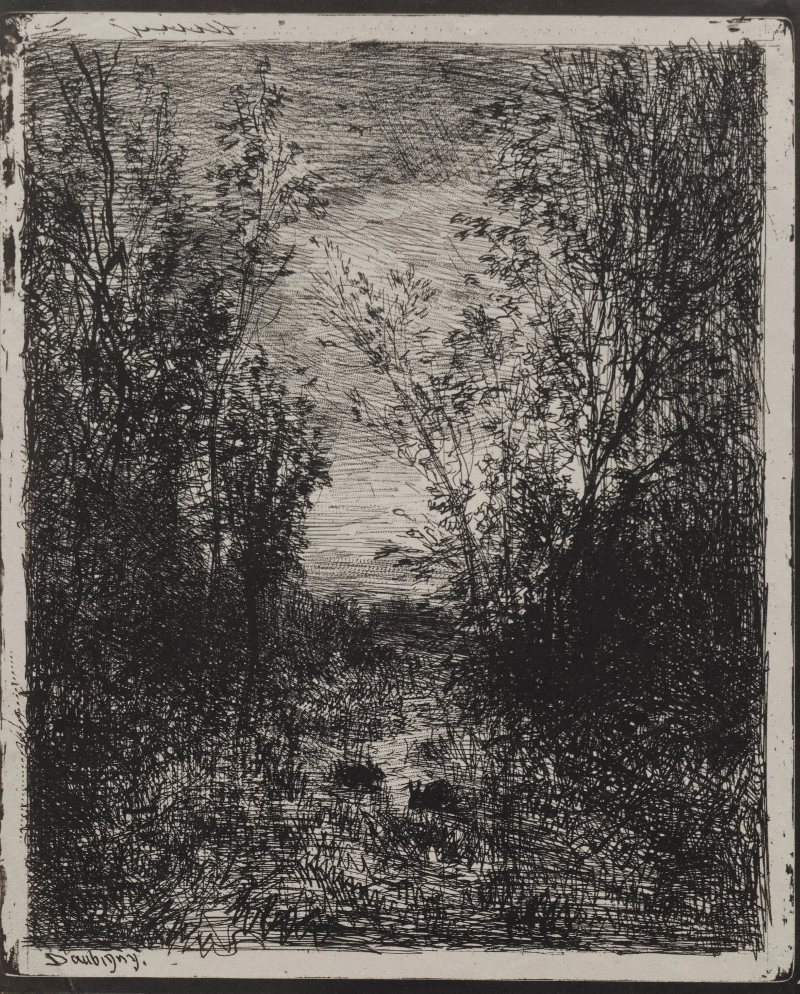 A Stream in a Glade, by Charles François Daubigny, 1862