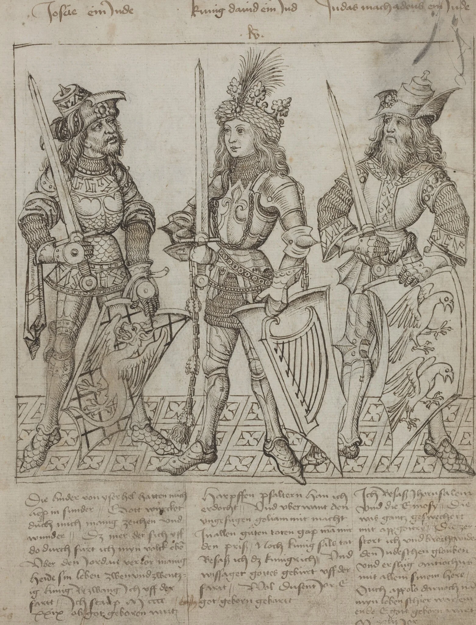 Joshua, King David and Judas Maccabeus