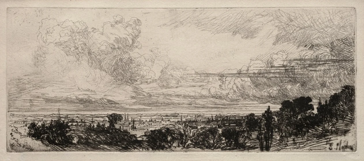 Out of Study Window, by Francis Seymour Haden, 1868