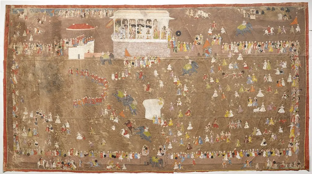 Maharana Sangram Singh of Udaipur Entertaining Members of the Dutch East India Company led by Johan Josua Ketelaar in 1711