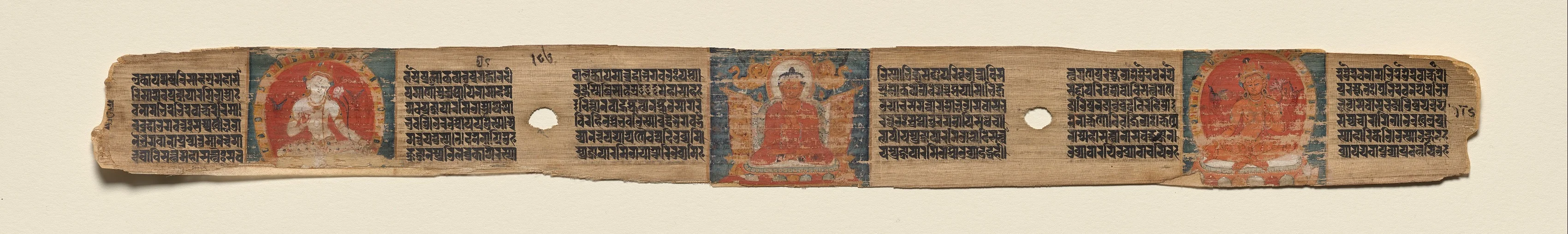 Text, folio 186 (recto), from a Manuscript of the Perfection of Wisdom in Eight Thousand Lines (Ashtasahasrika Prajnaparamita-sutra), by Unknown, unspecified, 1119